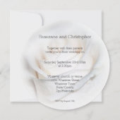 White Rose Personalized Wedding Invitation Kaart (Achterkant)