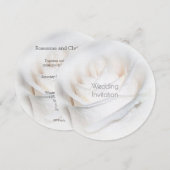 White Rose Personalized Wedding Invitation Kaart (Voorkant / Achterkant)