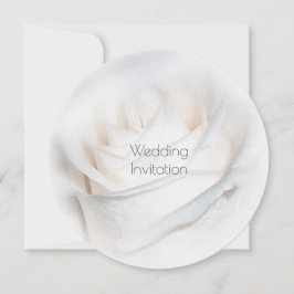 White Rose Personalized Wedding Invitation Kaart