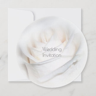White Rose Personalized Wedding Invitation Kaart