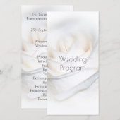 White Rose Personalized Wedding Programme (Voorkant / Achterkant)