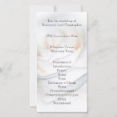 White Rose Personalized Wedding Programme (Achterkant)