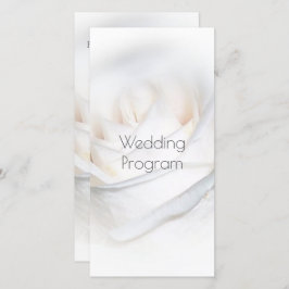 White Rose Personalized Wedding Programme