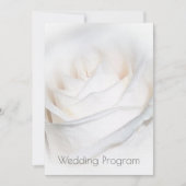 White Rose Personalized Wedding Programme Kaart (Voorkant)