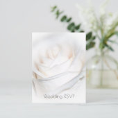 White Rose Personalized Wedding RSVP Briefkaart (Staand voorkant)
