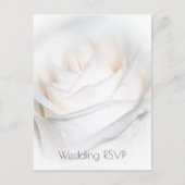 White Rose Personalized Wedding RSVP Briefkaart (Voorkant)