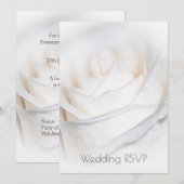 White Rose Personalized Wedding RSVP Kaart (Voorkant / Achterkant)