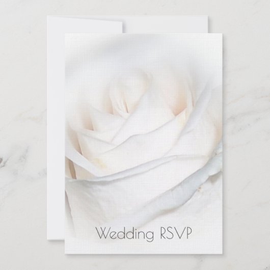 White Rose Personalized Wedding RSVP Kaart (Voorkant)