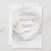 White Rose Personalized Wedding RSVP Kaart (Achterkant)