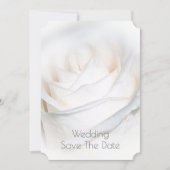 White Rose Personalized Wedding Save the Date (Voorkant)
