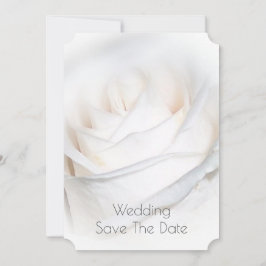 White Rose Personalized Wedding Save the Date