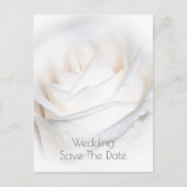 White Rose Personalized Wedding Save the Date Briefkaart (Voorkant)