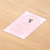 White Rose Petal Pink Vrijgezellenfeest Acryl Uitnodigingen (Laagn)