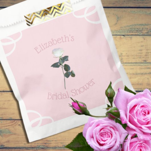 White Rose Petal Pink Vrijgezellenfeest Bedankzakje