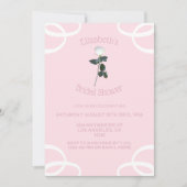 White Rose Petal Pink Vrijgezellenfeest Kaart (Voorkant)