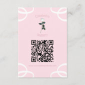 White Rose Petal Pink Vrijgezellenfeest Registry Informatiekaartje (Voorkant)