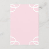 White Rose Petal Pink Vrijgezellenfeest Registry Informatiekaartje (Achterkant)