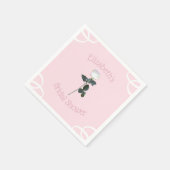 White Rose Petal Pink Vrijgezellenfeest Servet (Hoek)