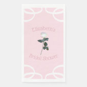 White Rose Petal Roze Vrijgezellenfeest servetten (Voorkant)