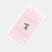 White Rose Petal Roze Vrijgezellenfeest servetten (Hoek)