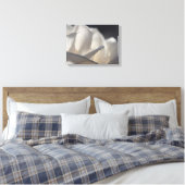 White Rose Petals Flower Canvas Afdruk (Insitu (Slaapkamer))