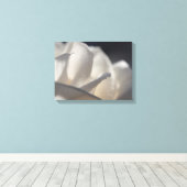 White Rose Petals Flower Canvas Afdruk (Insitu (Houten vloer))