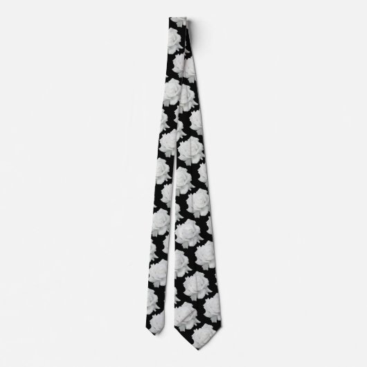 White Rose Petals Necktie Stropdas (Achterkant)