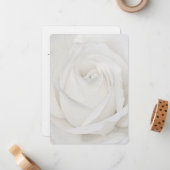 white Rose Petals Notitiekaartje (Voorkant / Achterkant in situ)