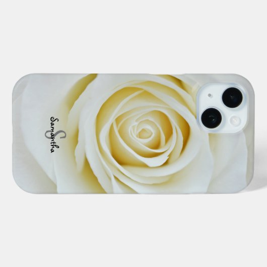 White Rose Phone case (Achterkant (horizontaal))