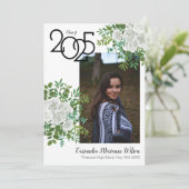 White Rose Photo Afstuderen Aankondiging (Staand voorkant)