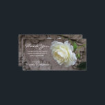 White rose photo floral sympathy bedankkaart<br><div class="desc">White rose photo floral sympathy Thank You Card.
You can add your own text and name to personalize the card.</div>