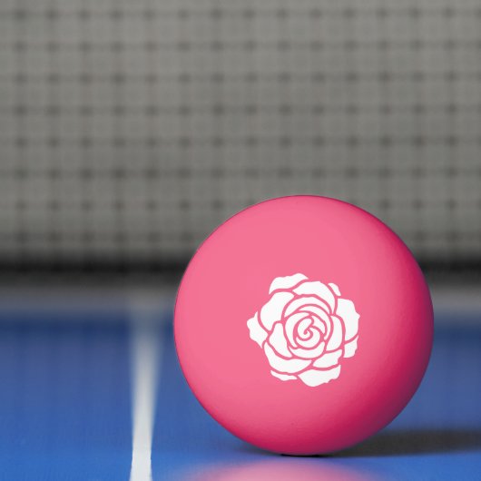 White Rose Ping Pong Ball (Net)
