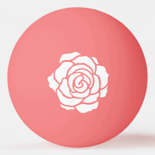 White Rose Ping Pong Ball