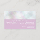 *~* White Rose Pink Pastel Holistic Life Coach Visitekaartje (Achterkant)