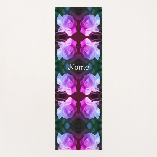 White Rose Raindrops Abstract gepersonaliseerd Yogamat (Voorkant)