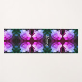 White Rose Raindrops Abstract gepersonaliseerd Yogamat (Voorkant (horizontaal))