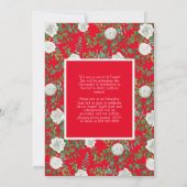 White Rose Red Foto Afstuderen Aankondiging (Achterkant)