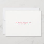 White Rose Red Script Save the Date Card (Achterkant)