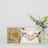 White Rose, Ring and Pearls Wedding Bedankt (Staand voorkant)