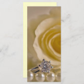 White Rose, Ring and Pearls Wedding Programme Programmakaart (Voorkant / Achterkant)