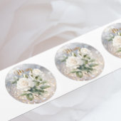 White Rose Ronde Sticker
