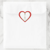 White rose Rosary Hart Sticker (Tas)