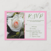 White Rose RSVP-kaart Informatiekaartje (Voorkant)