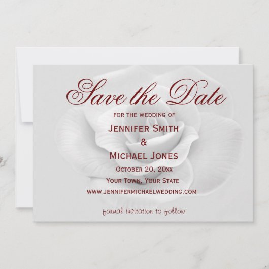 White Rose Save the Date (Voorkant)