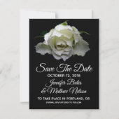 White Rose Save the Date Announements Kaart (Voorkant)