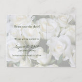 White Rose · Save the Date Briefkaart (Achterkant)