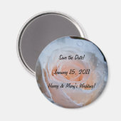 White Rose Save the Date Magnet (Voorkant / Achterkant)