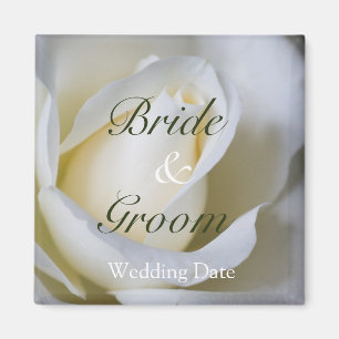 White Rose · Save the Date Magnet