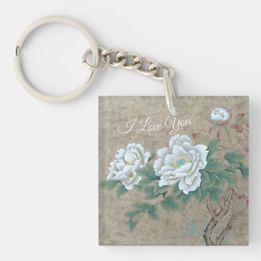 White Rose Sleutelhanger (voorkant)