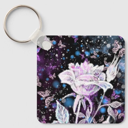 White Rose Sleutelhanger (Voorkant)